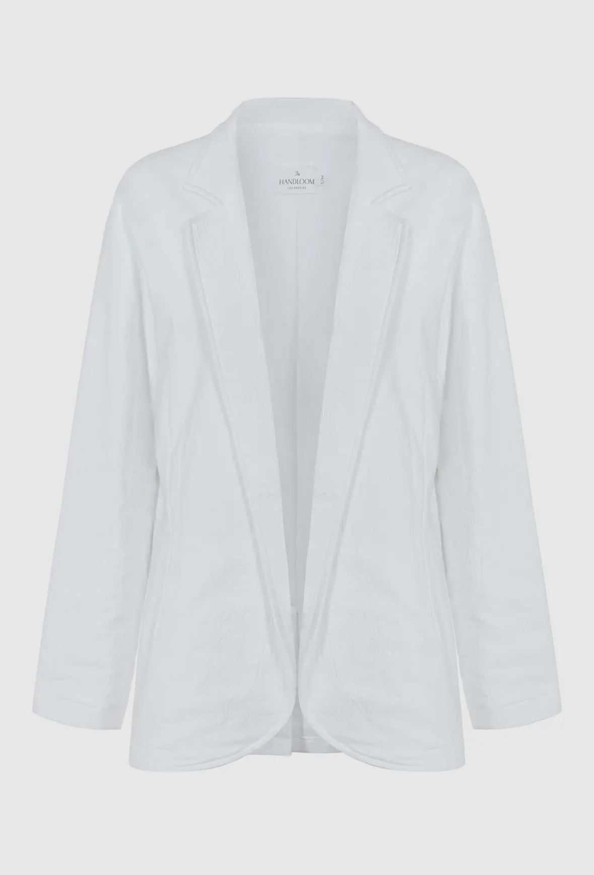 Oversized cotton white blazer