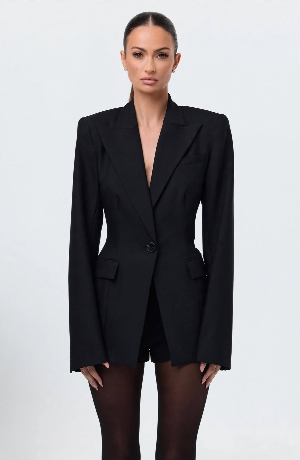 Power Shoulder tailored blazer by Naked Wardrobe