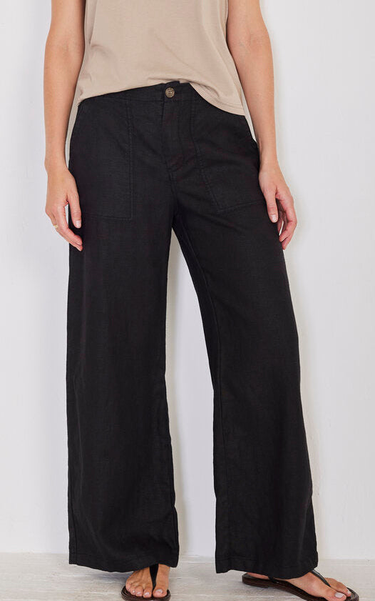 Linen wide leg pant by Not Monday
