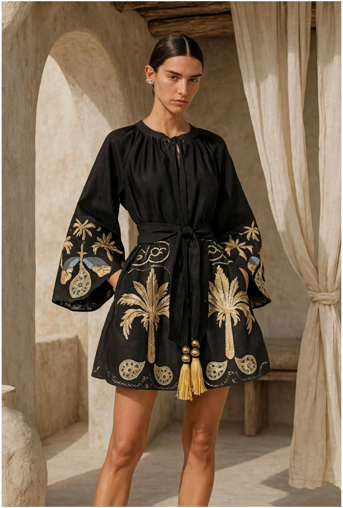 Linen mini dress by Lace the label