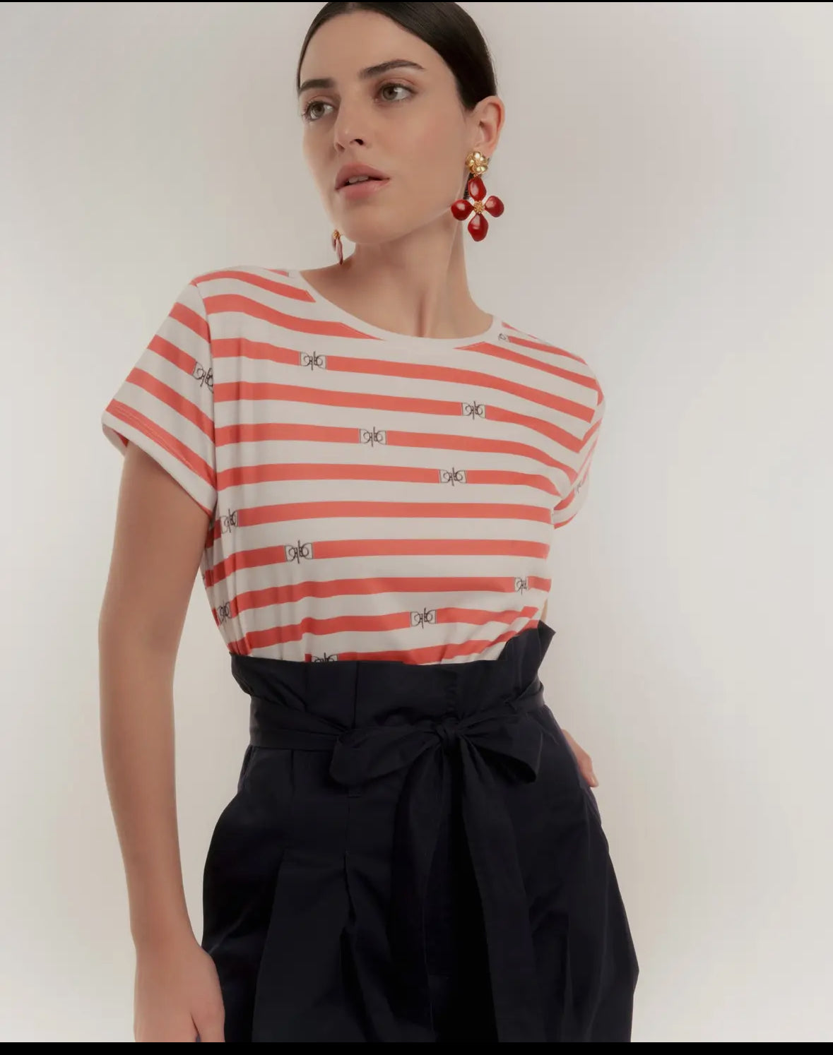 Red and white striped T-shirt