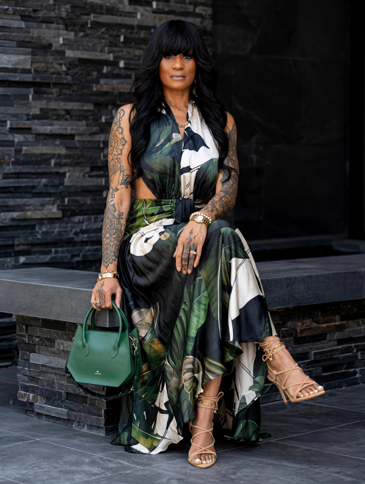 Silk midi dress by Lace the label