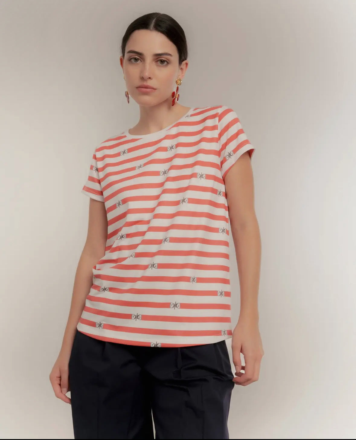 Red and white striped T-shirt