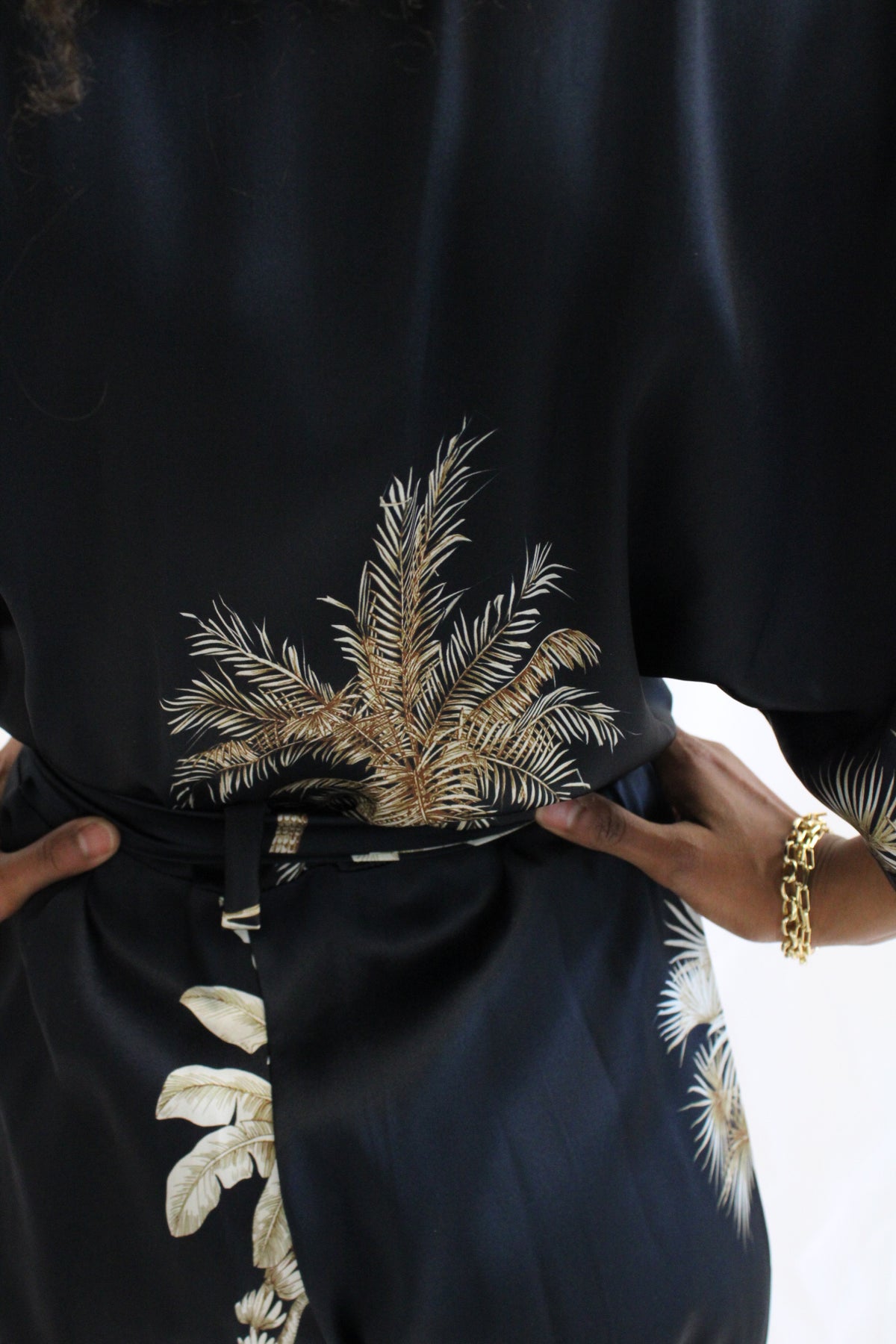 Tropical silk jumpsuit by Aguaclara