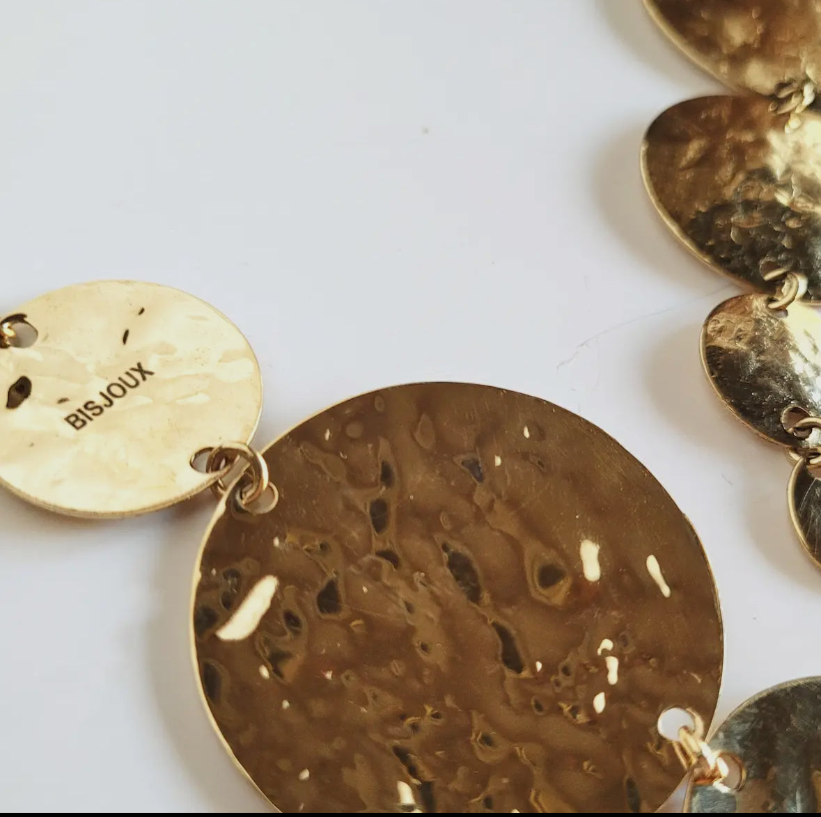 Brass Necklace+ Earrings runway statement Circles by Bisjoux