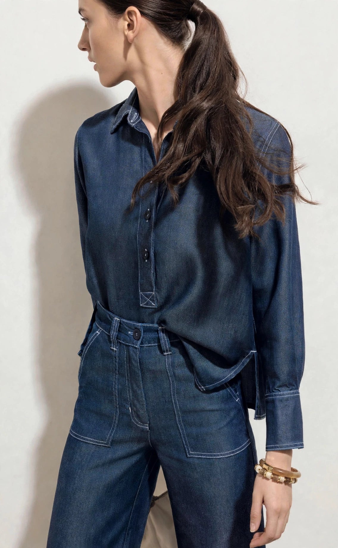 Denim shirt by Maria La Paz