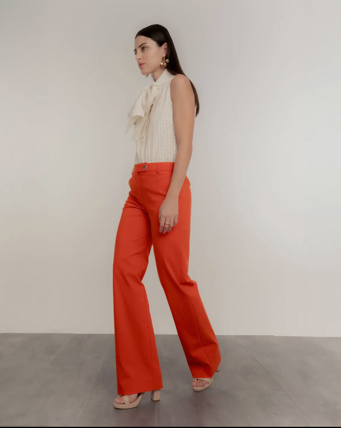 Red Straight leg pant by Dolores Promesas
