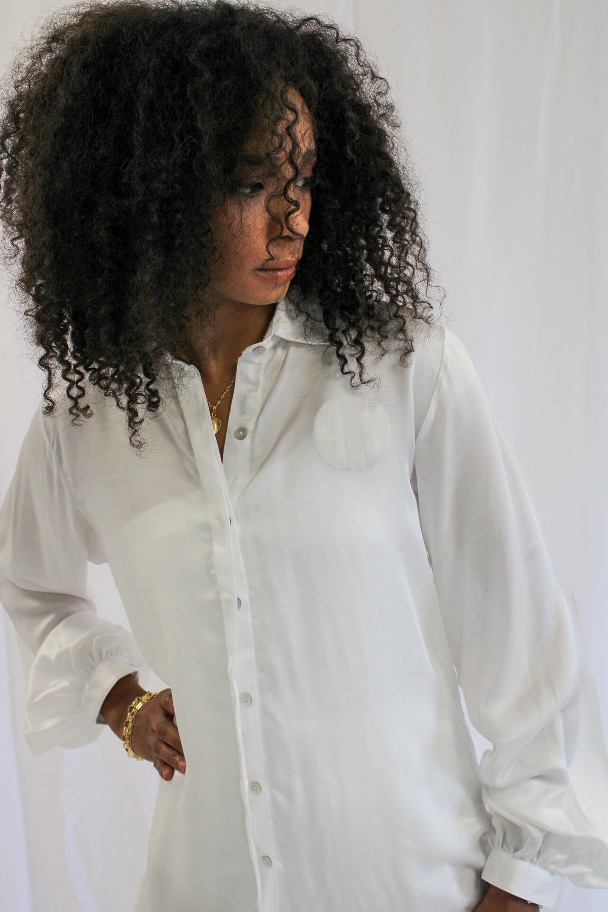 Antibes white see-thru shirt by Aguaclara