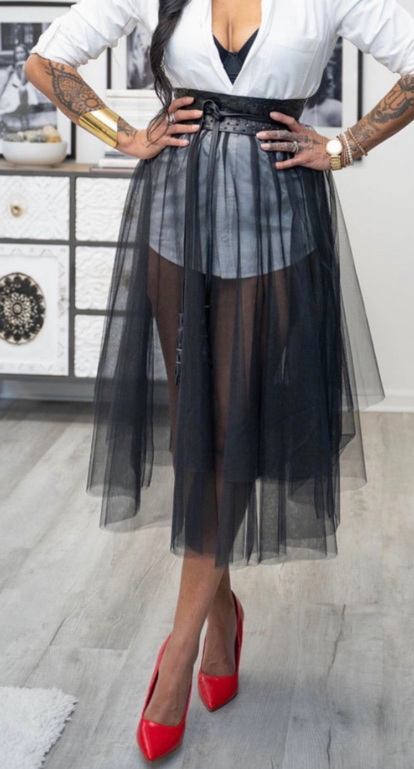 High Waisted Tulle Skirt by Shan