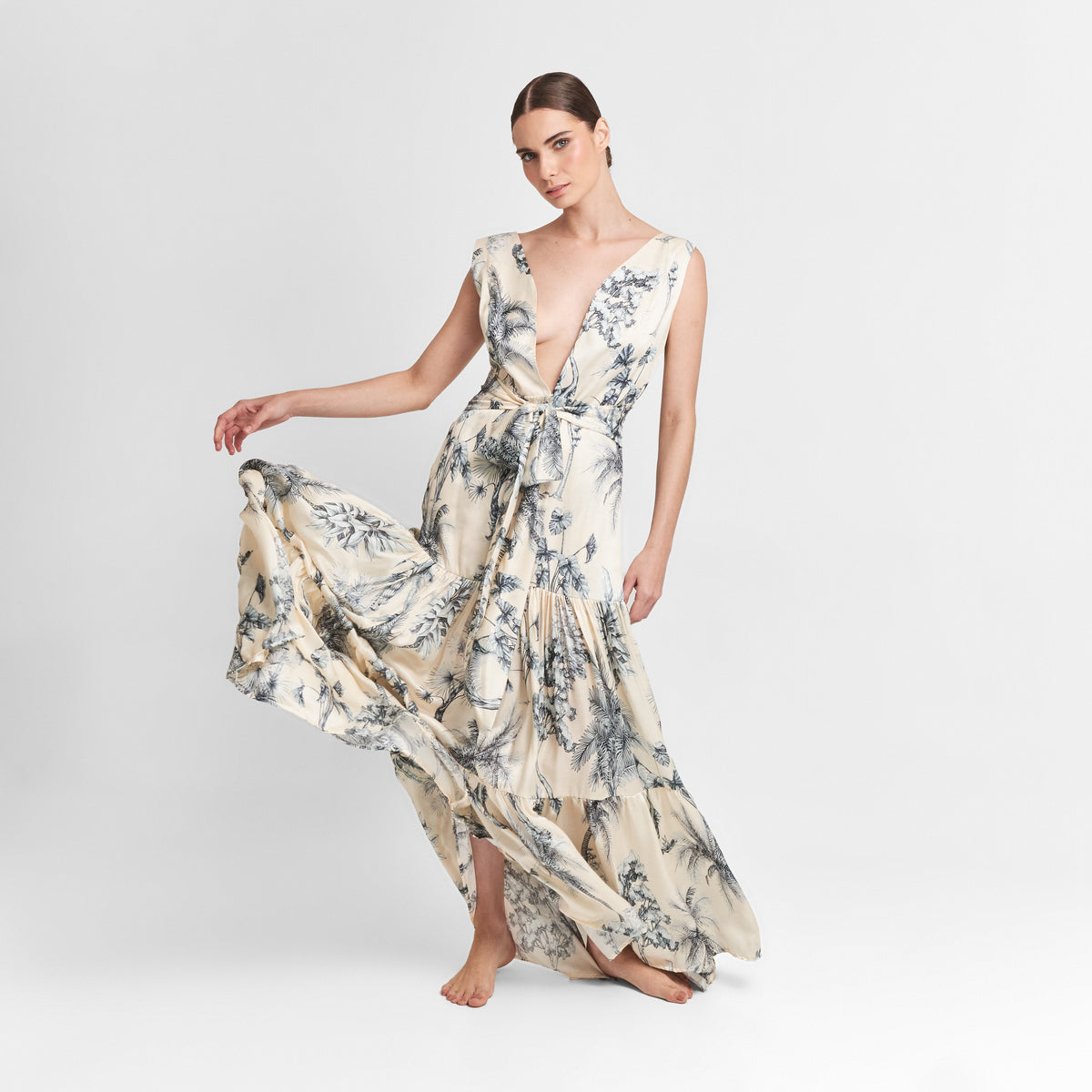 Grasse maxi floral dress by Aguaclara