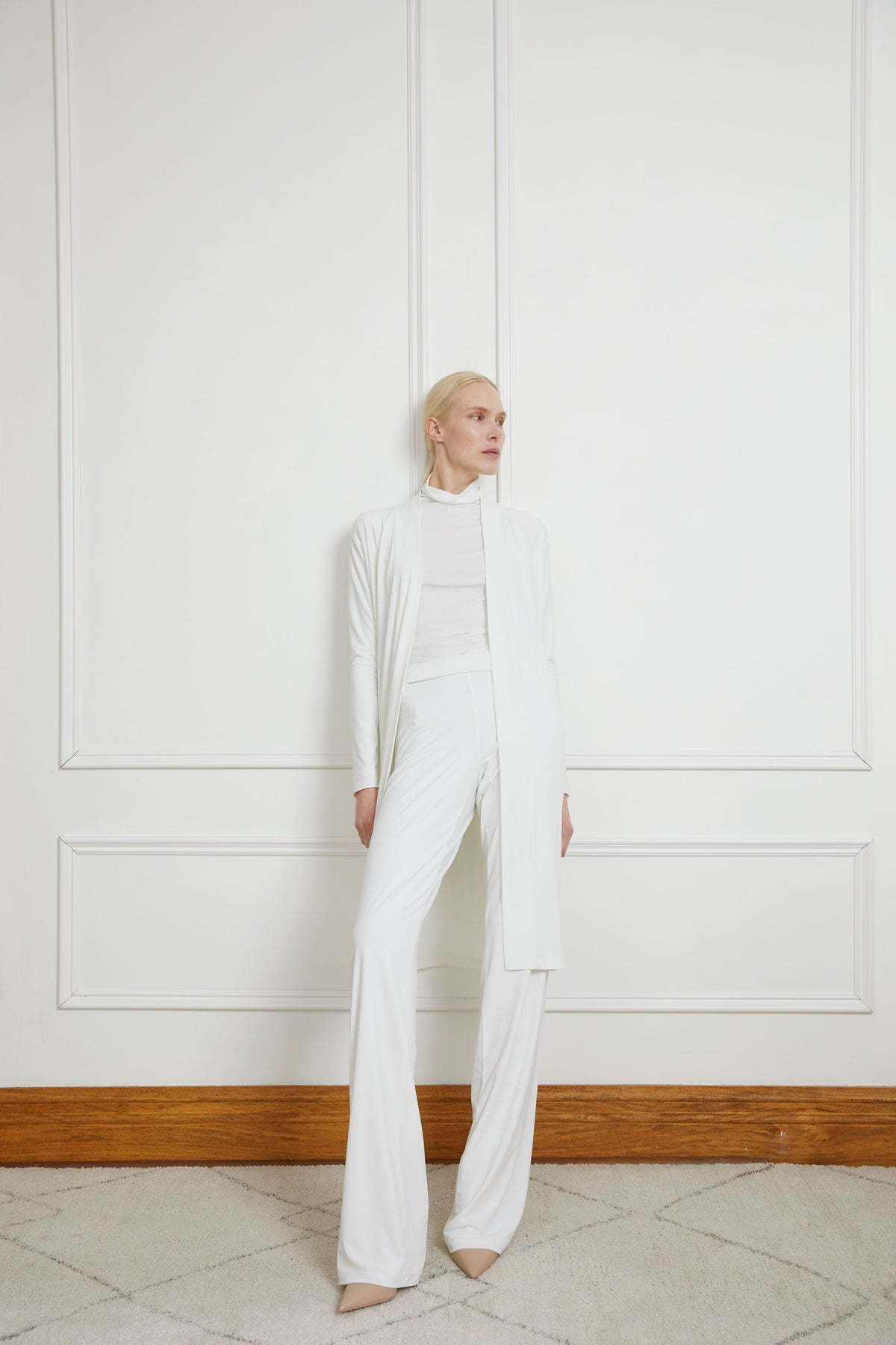 Long Knit Jersey Cardigan by Joeffer Caoc