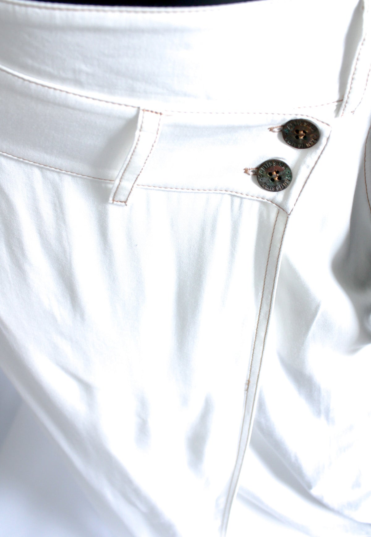 White Maxi Side Slit Skirt