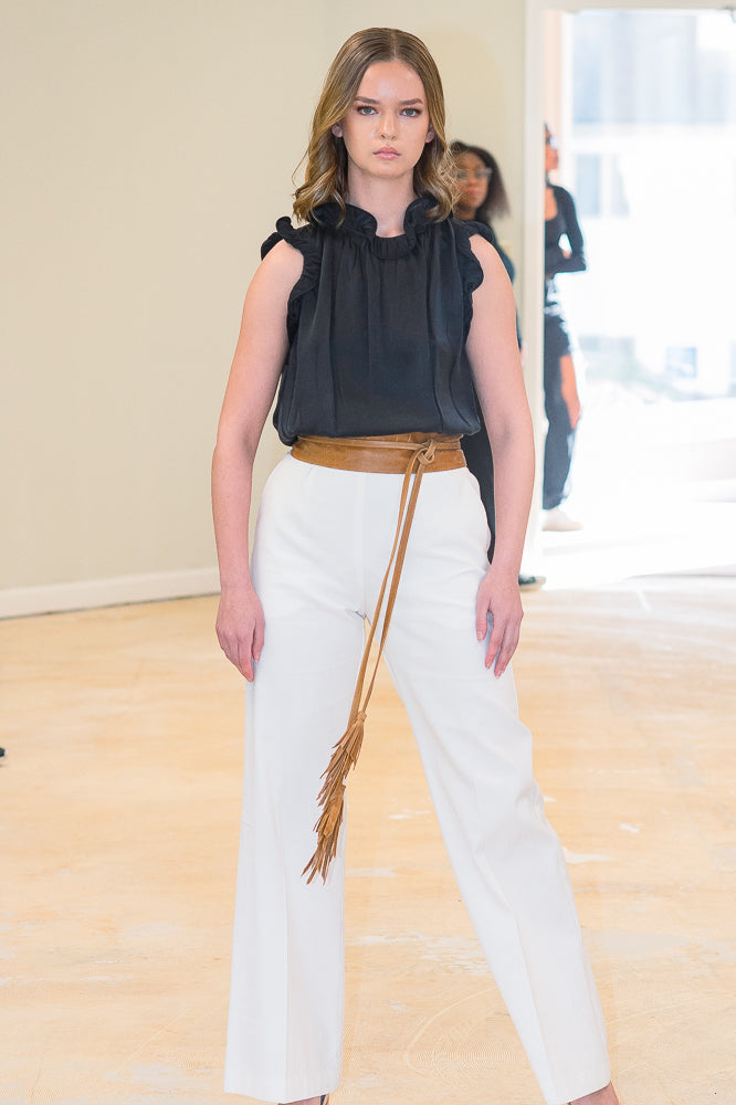High Waist Linen Pant by Joeffer Caoc