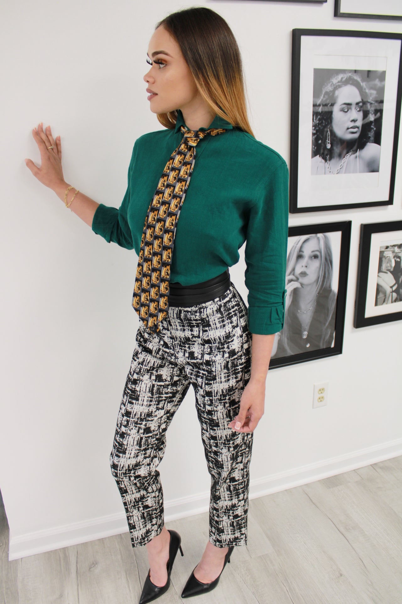 Jacquard Black + White Pant by Joeffer Caoc