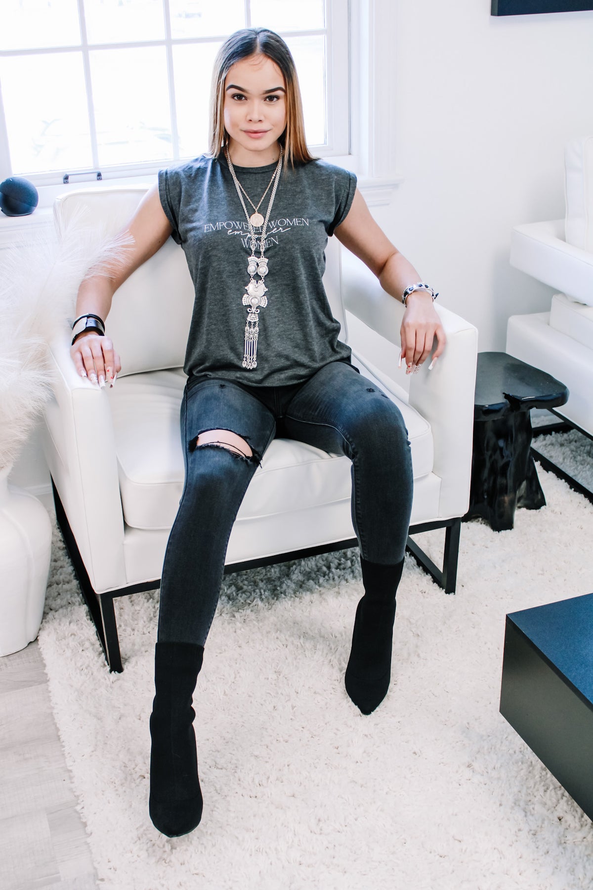 Amelia Skinny Distress Denim by Hidden