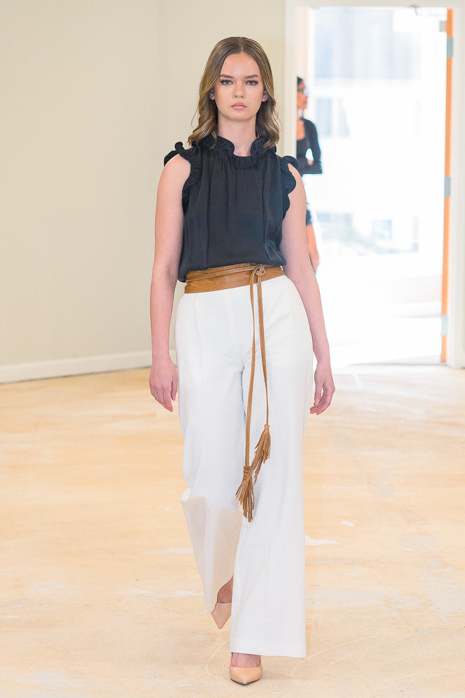 High Waist Linen Pant by Joeffer Caoc