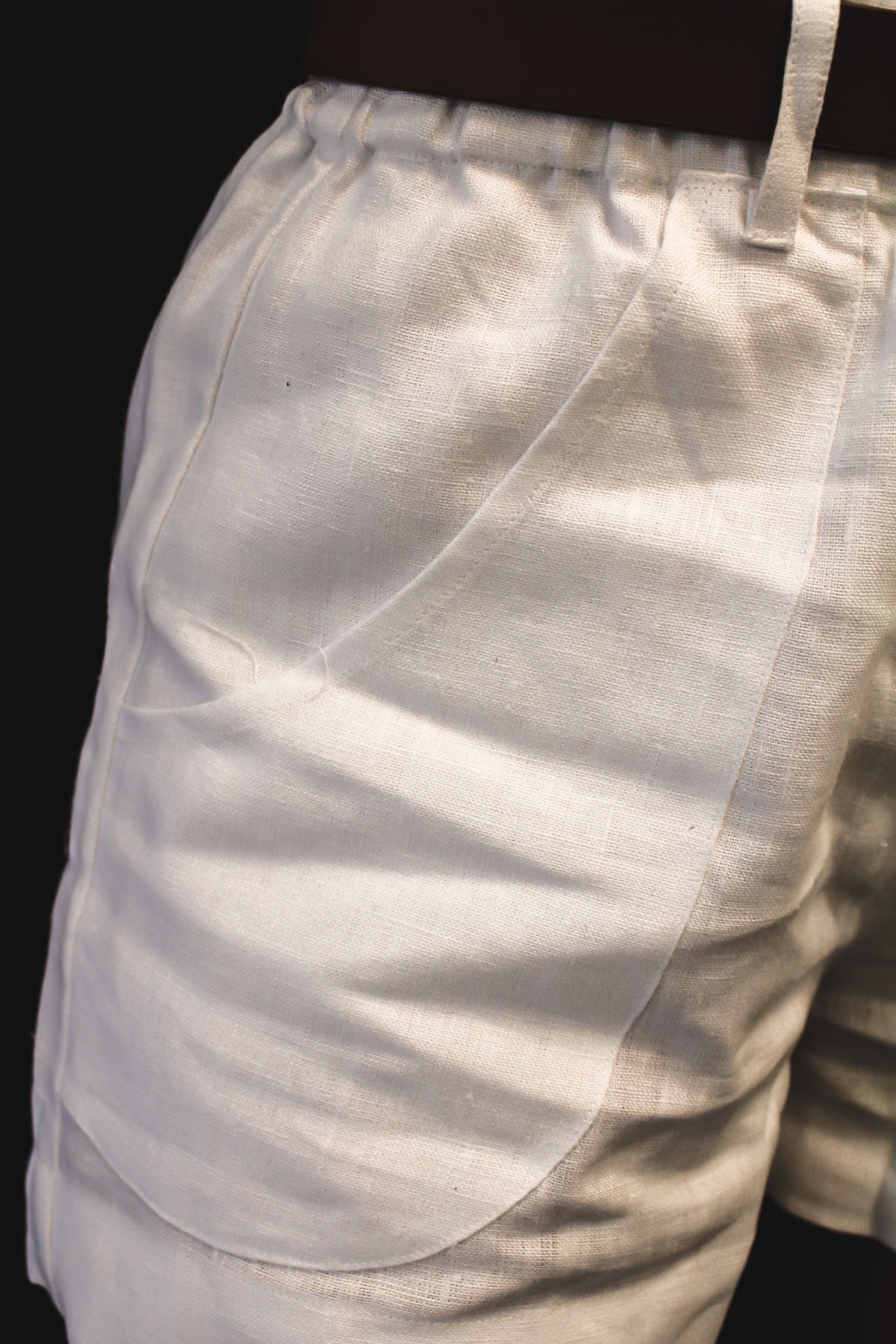 Linen White Shorts by Adriana Contreras