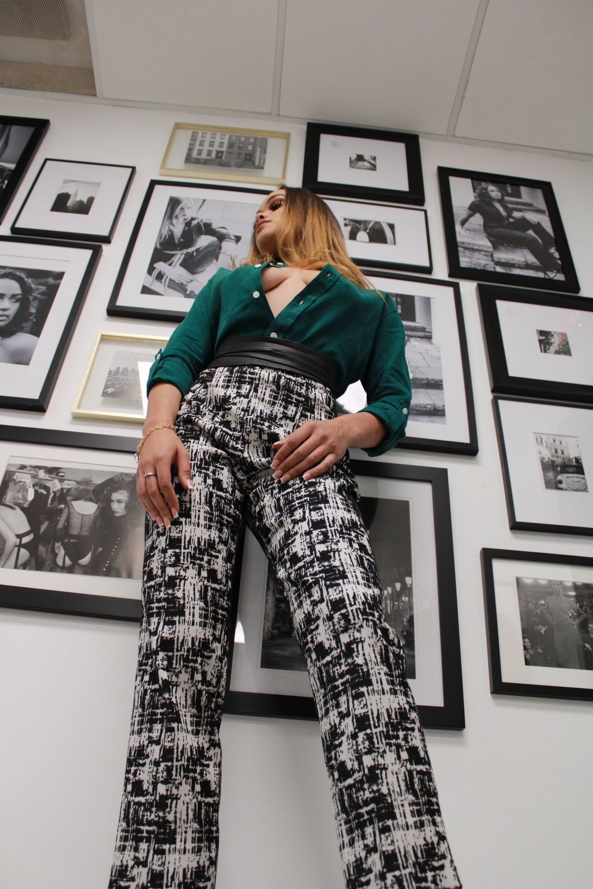 Jacquard Black + White Pant by Joeffer Caoc