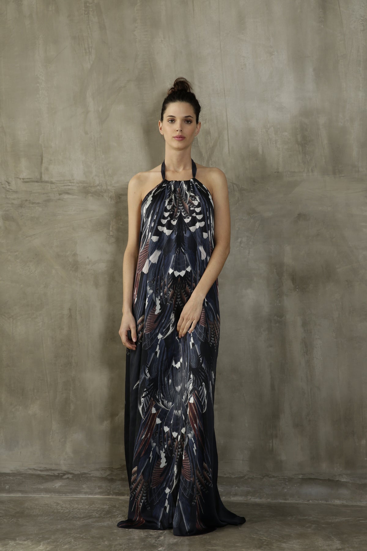 Indigo Halter Maxi Dress by S-Mode