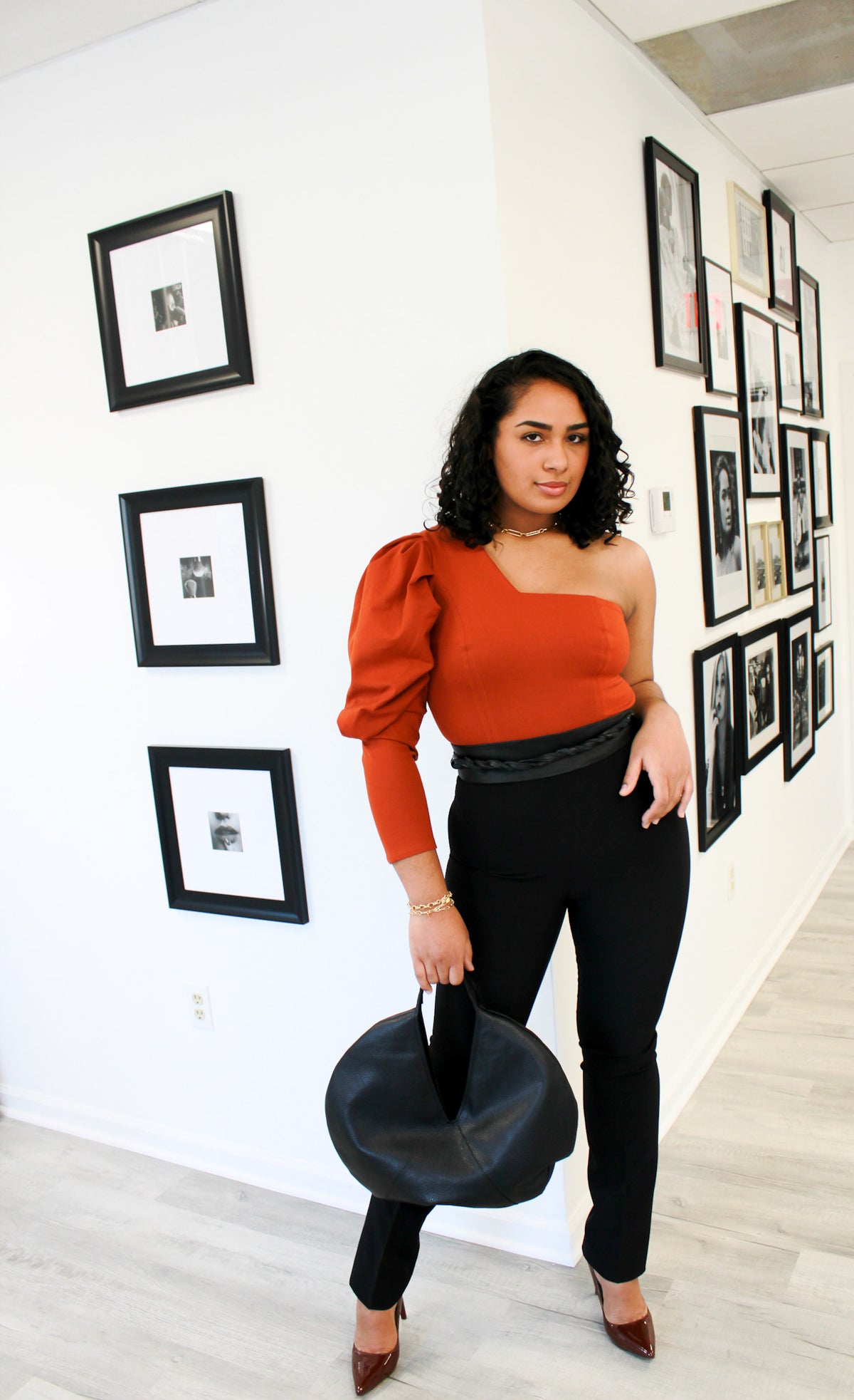 Exaggerated Puff Sleeve Body Suit by Adriana Contreras