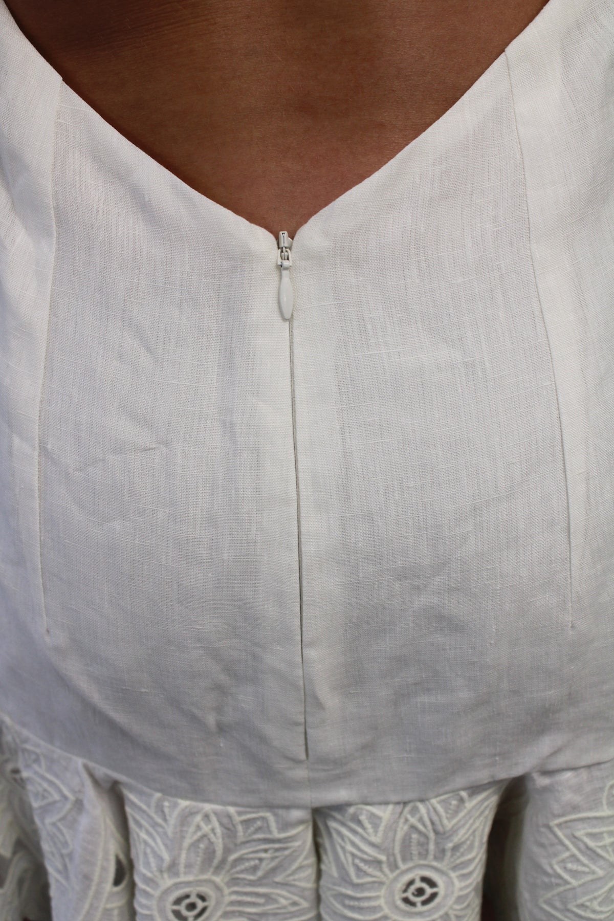 Assis mini dress with open back and embroidery Bogosian