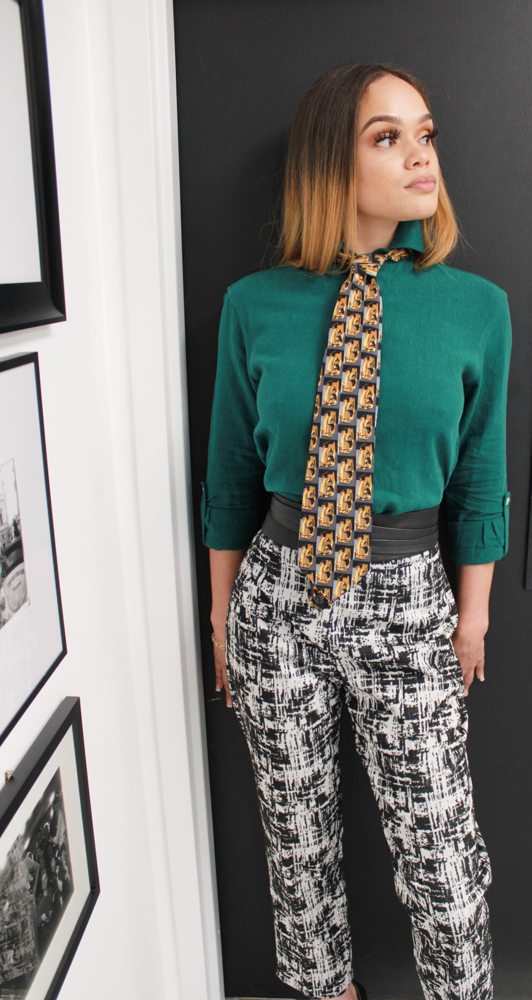 Jacquard Black + White Pant by Joeffer Caoc