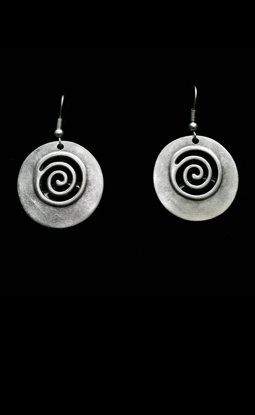 Hypnotize Me Pewter Earrings by Chanour