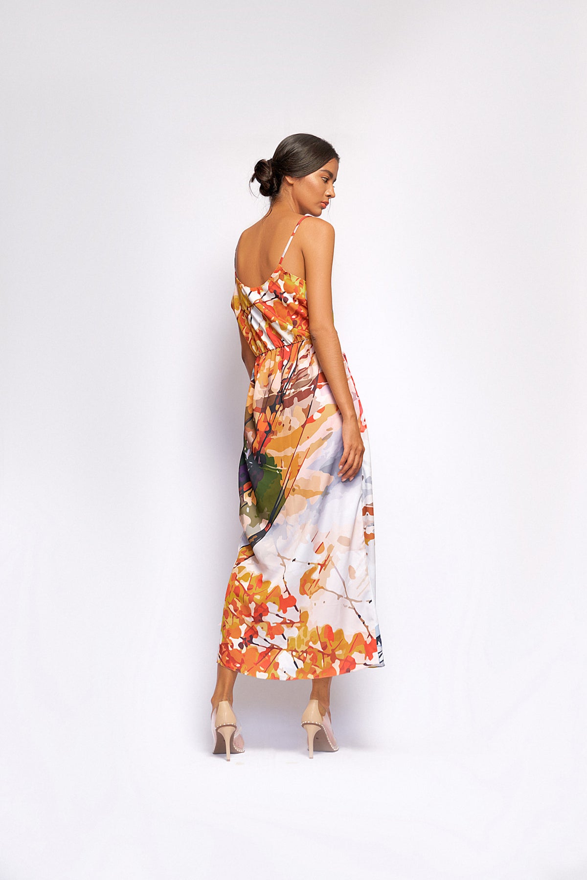 Strap dress w/twist front by Adriana Contreras