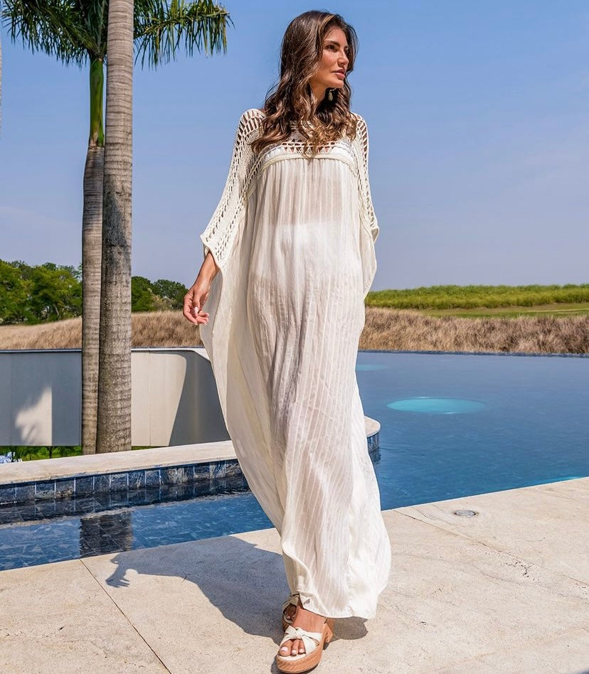 silk kaftan dress Nora by Nay our Regina Belted Silk Spaghetti Straps Green and Black Lace size:US20W