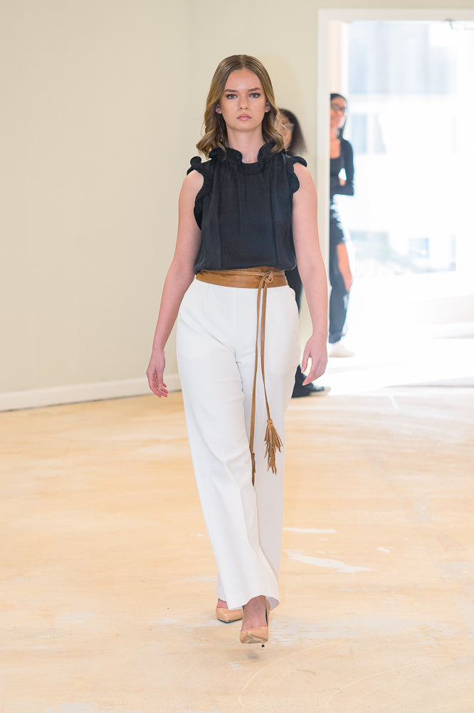 High Waist Linen Pant by Joeffer Caoc