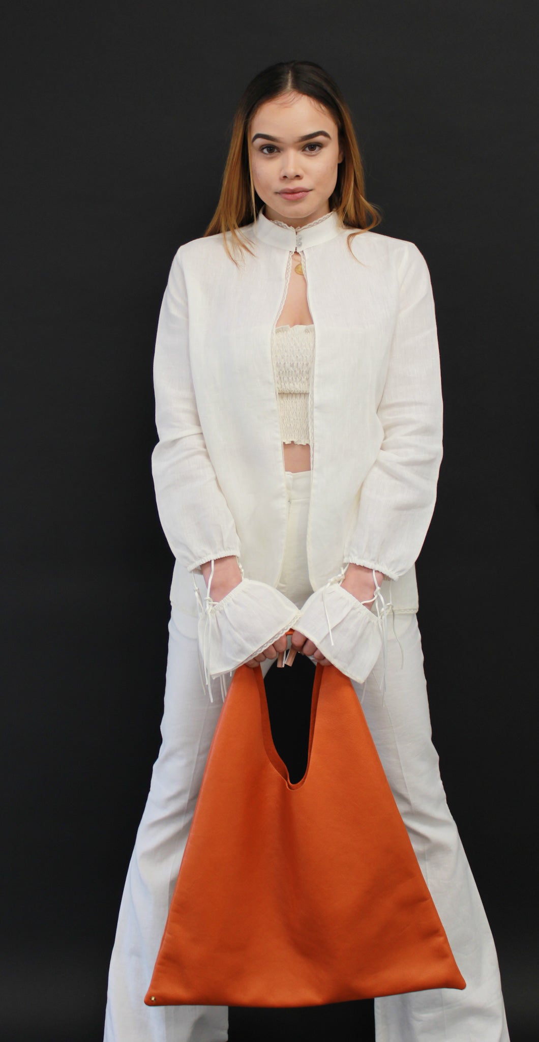 Santana Rust Leather Shoulder Bag by Arron